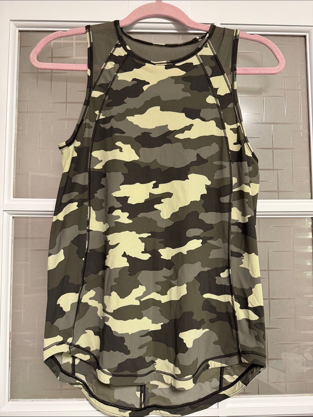 lululemon athletica Olive & Khaki Camo Sleeveless Active Tank